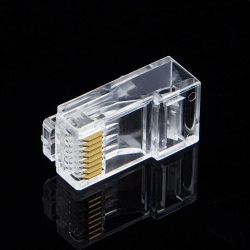 Cat5e Rj45 Connector - Ethernet Cable Crimp Utp Network Plug For Solid Wire - 100 Pieces