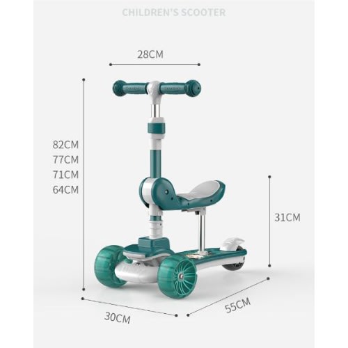 Children Scooter - Age 3-10years - Green