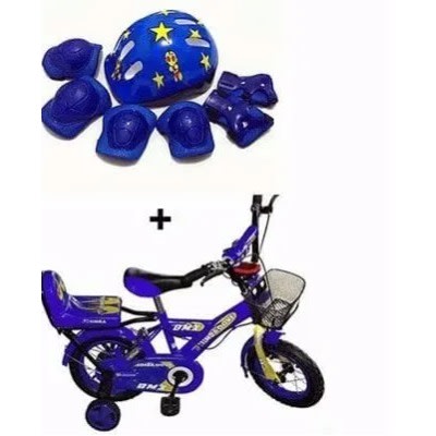 12" Kids Bicycle With Helmet And Guides