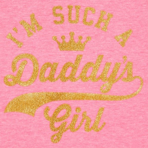 Girls Glitter Daddy's Girl Cupcake Graphic Top- Pink