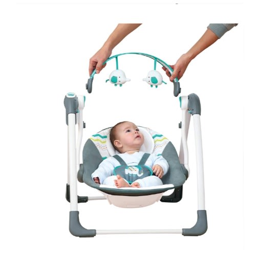 Deluxe Portable Swing -Green & Grey
