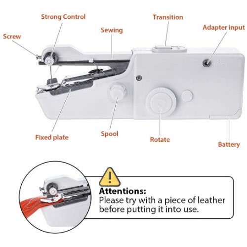 Handy Stitch Mini Sewing Machine - Portable - Handheld - Beginner Sewing