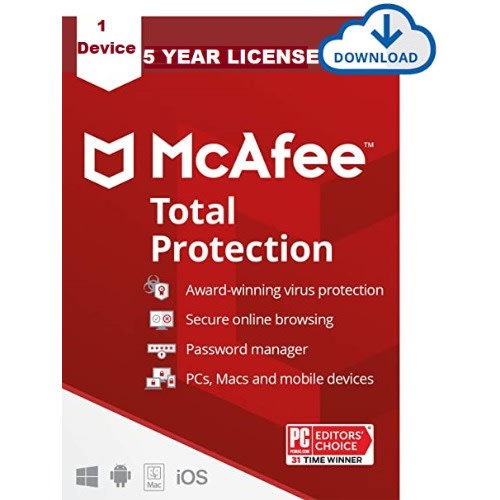 Mcafee Total Protection 2021 -1 Device - 1 Pc - 5 Years