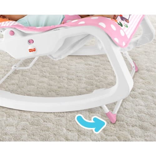 Infant-To-Toddler Rocker - Soothing Baby Seat With Removable Bar - Pink Critters