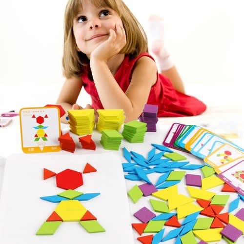 Kids Learning 3d Wooden Tangram Jigsaw Puzzle (155pcs)