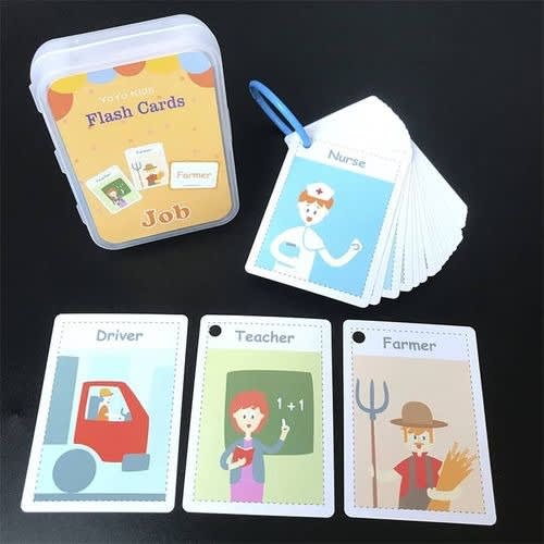 Kids Montessori Early Learning Flash Cards Cognition - Career Jobs