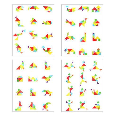 Kids Educational Learning Toy Magnetic Book Tangram