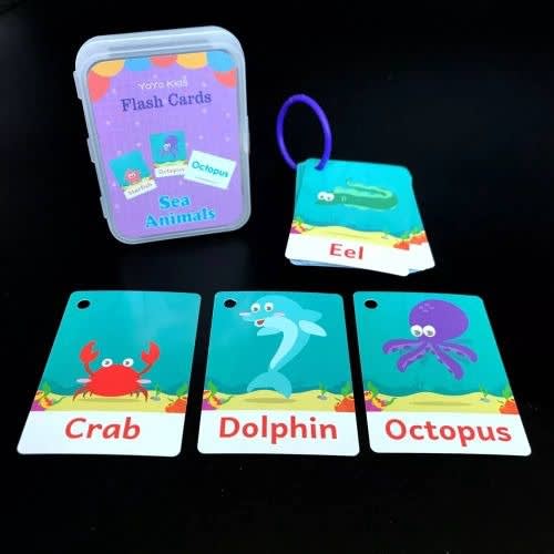 Kids Montessori Early Learning Flash Cards Cognition - Sea Animals