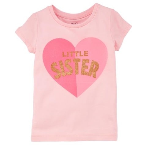 Little Sister Graphic Top- Pink