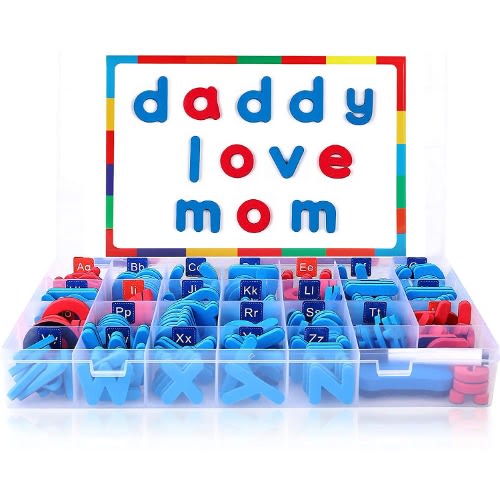 Classroom Magnetic Letters Kit With Double-sided Magnetic Board - 213 Pieces