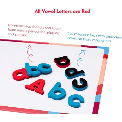 Classroom Magnetic Letters Kit With Double-sided Magnetic Board - 213 Pieces