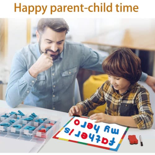 Classroom Magnetic Letters Kit With Double-sided Magnetic Board - 213 Pieces