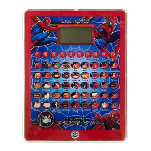 Kids' Spiderman Learning Toy Pad With Lcd Display, Music And Led Light