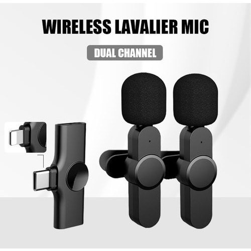 Wireless Lavalier Microphone For Iphone And Smartphone - Rechargeable Wireless Lapel Mic