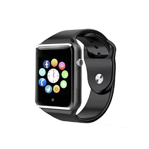 A1 Smart Phone Watch With Sim & Tf Card Slot + Camera + Free S530 Earpiece - Black