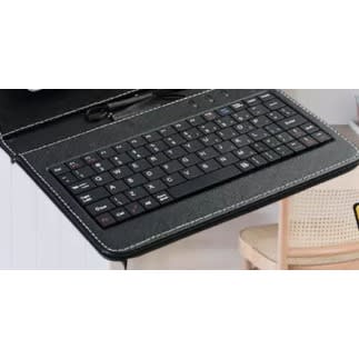 Keyboard With Portfolio Flip Leather Wired Keyboard Flip Case  For Android Mobile Phone 4.8-6.0