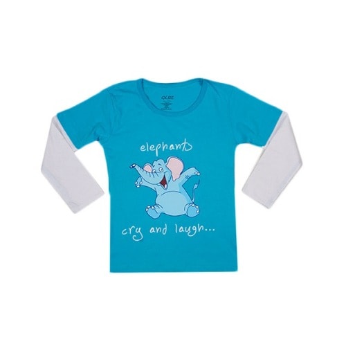 Elephant Cry And Laugh Top - Blue