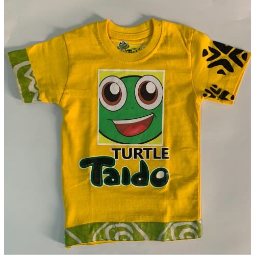 Turtle Taido Half Print Top - Yellow