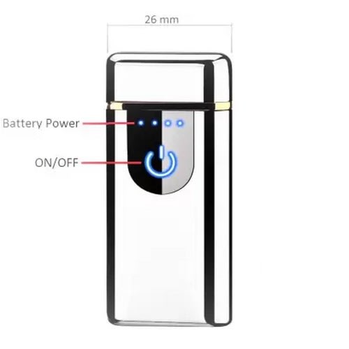 Slim Usb Cigarette Lighter- Silver