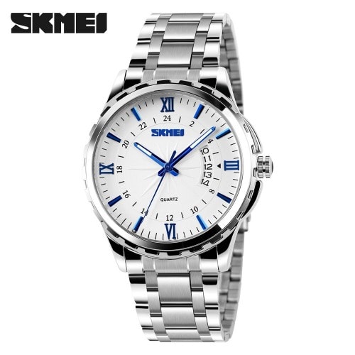 Polished Steel Water Proof Men's Wrist Watch