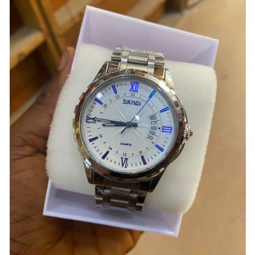 Polished Steel Water Proof Men's Wrist Watch