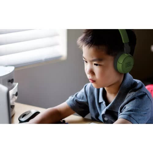JR310 Bluetooth Wireless Noise Cancelling Headphones With Microphone For Kids - Green