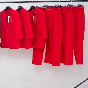 Pants And Blazers - Red