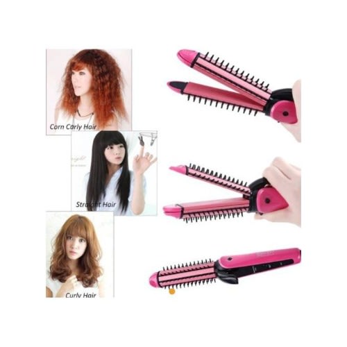 3 In 1 Hair Straightener, Hot Comb And Curler