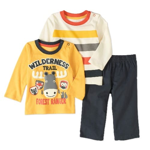 Baby Boys' Graphic T-shirts & Pant 3-Piece Set