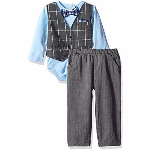Baby Boy's 2 Piece Faux Vest Bodysuit Pant Set