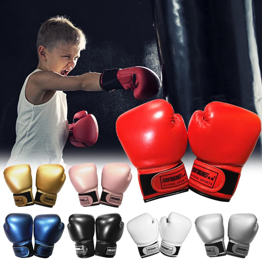 Children Boxing Gloves Kick Boxing Muay Thai Punching Training Bag Gloves Outdoor Sports Mittens Boxing Practice Equipment for Punch Bag Sack Boxing Pads for Child Age 3 - 10 Years