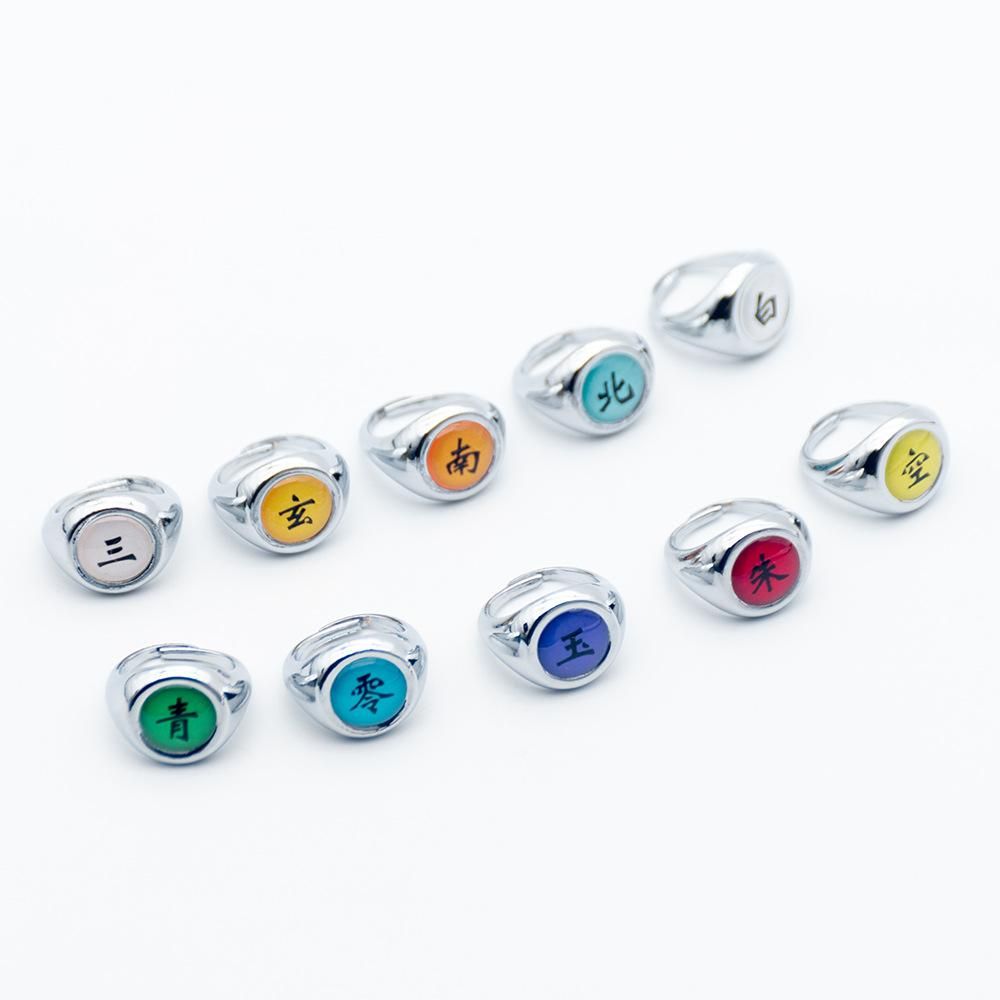 Anime peripheral Akatsuki Uchi Itachi ninja ring cosplay props jewelry set wholesale Ring box (with words)