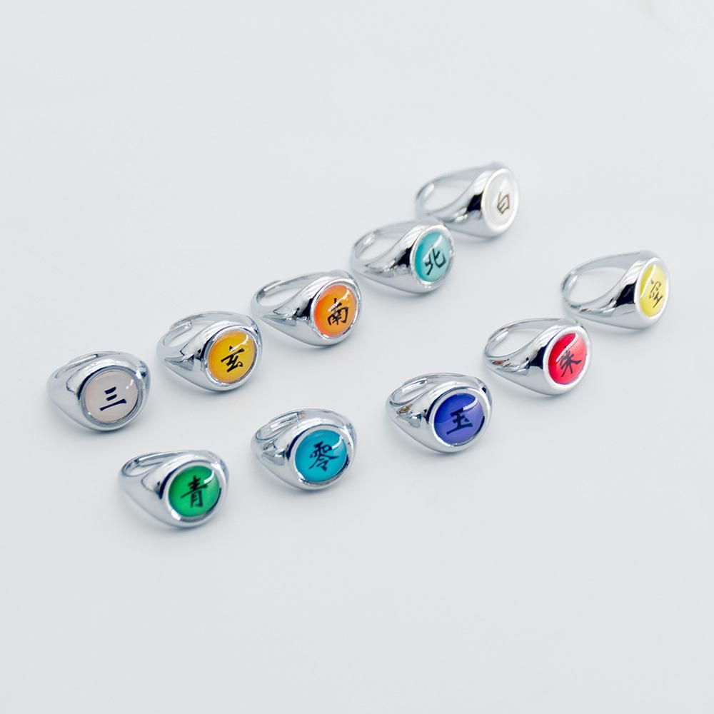 Anime peripheral Akatsuki Uchi Itachi ninja ring cosplay props jewelry set wholesale Ring box (with words)