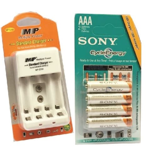 Charger With  Aaa Rechargeable Batteries