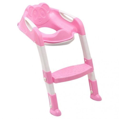Baby Foldable Toddler Kids Potty Training Chair Toilet Ladder Seat Step Pink