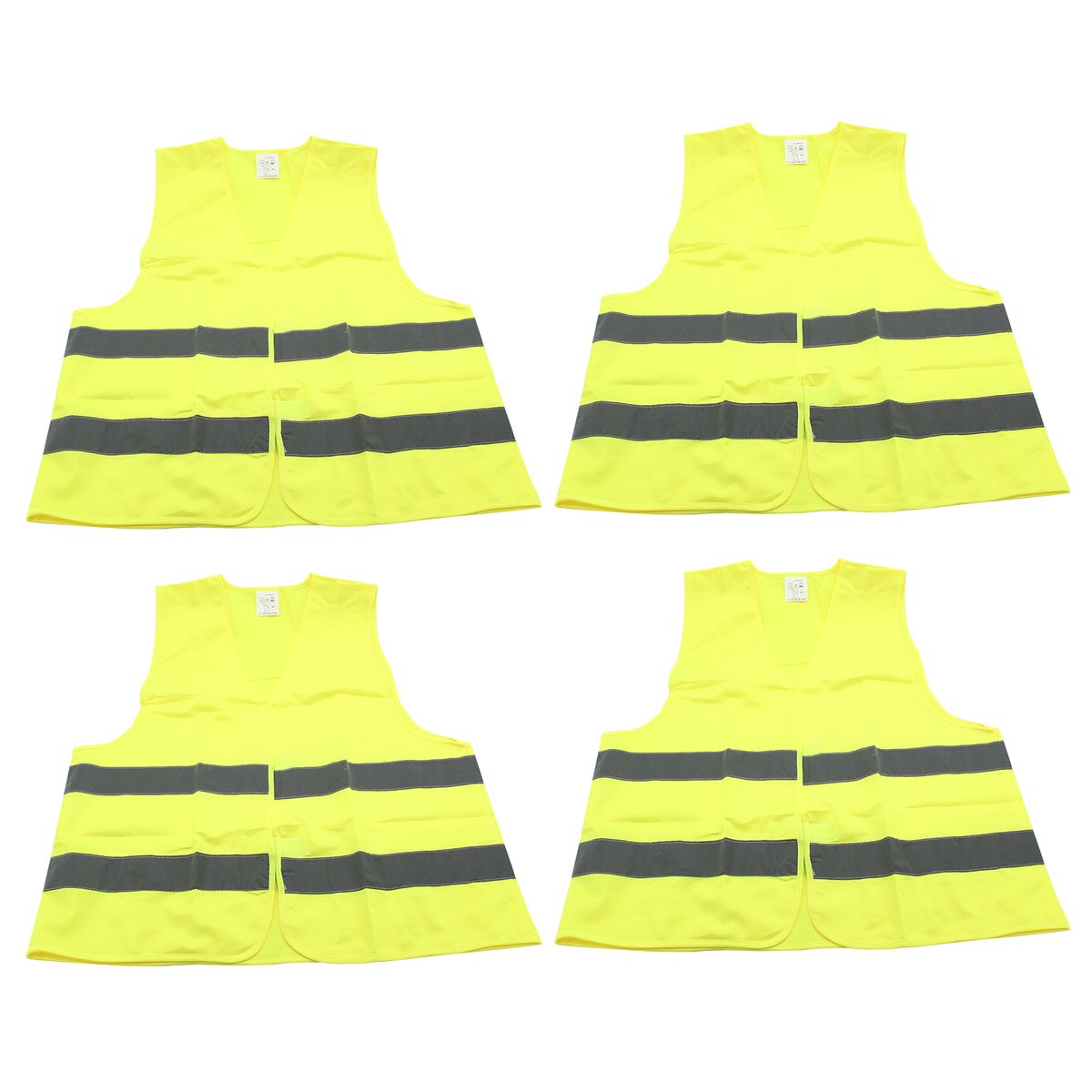 4 Pcs High Visibility Safety Vest Car EN471 Reflective Vest