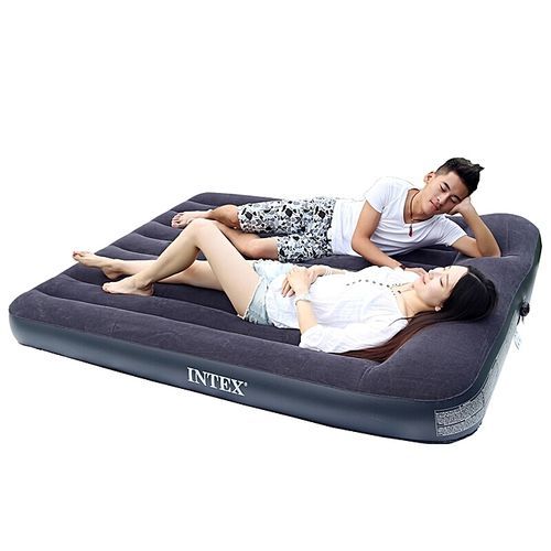 Inflatable Pillowrest Black Mattress With Pump - 2 Adults