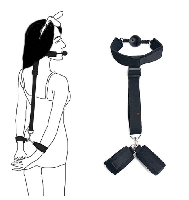 Bondage Neck Collar Handcuffs Slave BDSM
