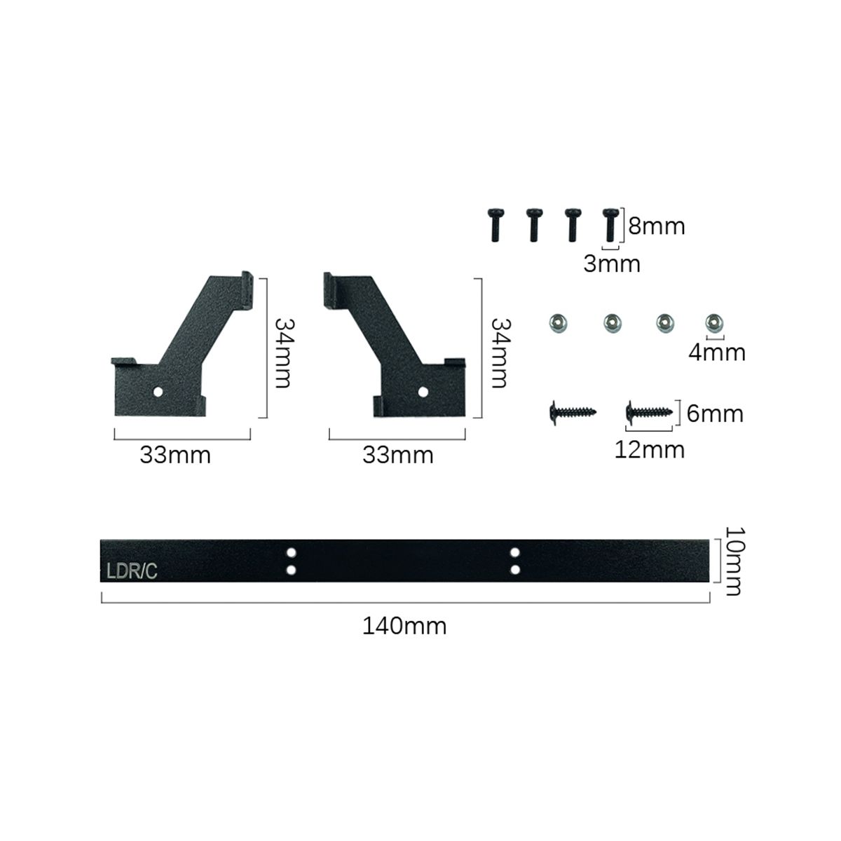 LD-P06 Rear per for LDRC LD-P06 LD P06 Unimog 1/12 RC