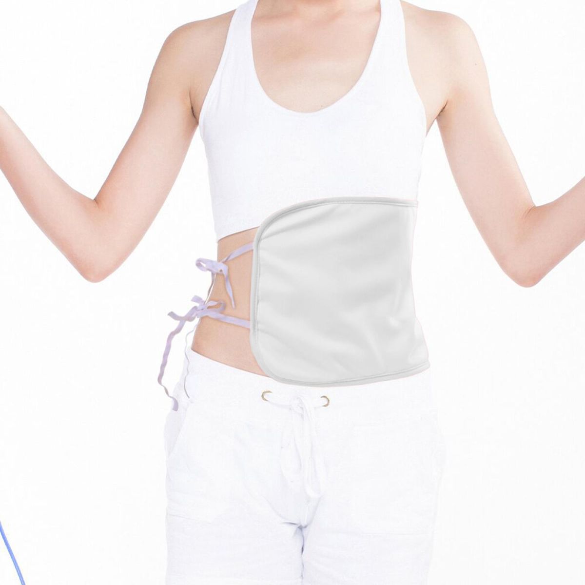 Castor  Compress Adjustable Strap Anti Oil White Elastic Cord