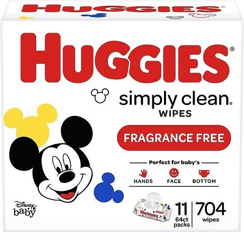 Simply Clean Unscented Baby Wipes, 11 Flip-Top , (704 Wipes)