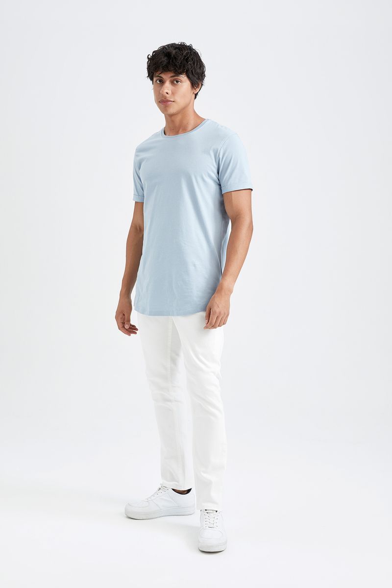 Man Pedro-Slim Fit Denim Denim Trousers -Ecru