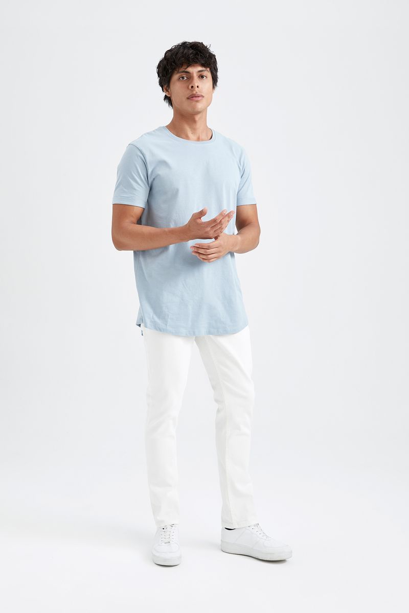 Man Pedro-Slim Fit Denim Denim Trousers -Ecru