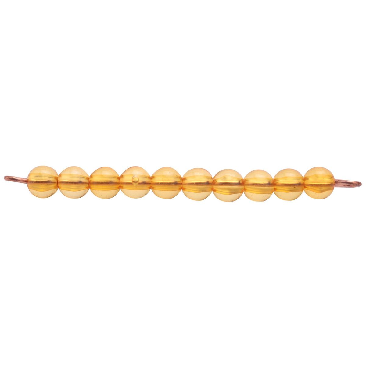 10Pcs 10 Yellow Beads + 10 Yarns Of 1-10 Colorful Colored