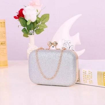2018 Korean version of the new women's chain bag fluorescent sequins evening bag mini shoulder messenger evening bag trendy women Gold