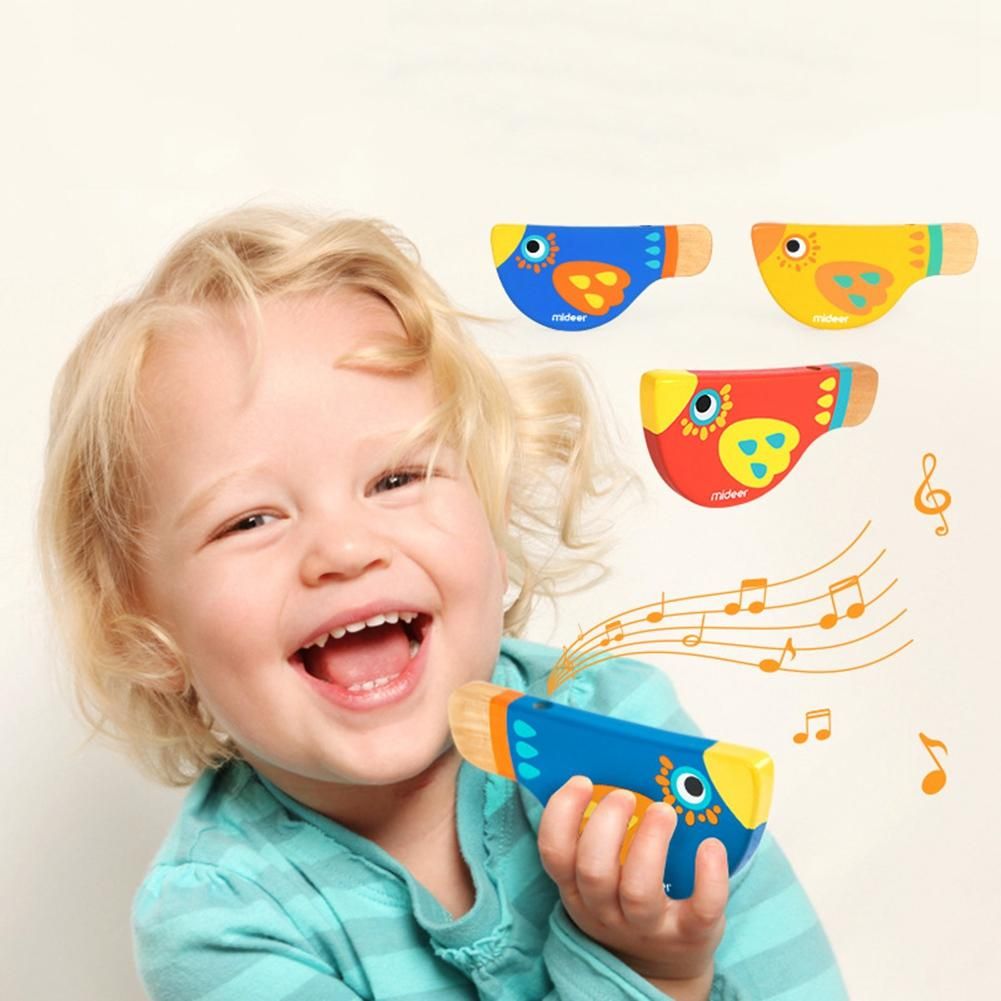 MiDeer Wooden Whistle Toy Baby Bird Whistling Boy Girl