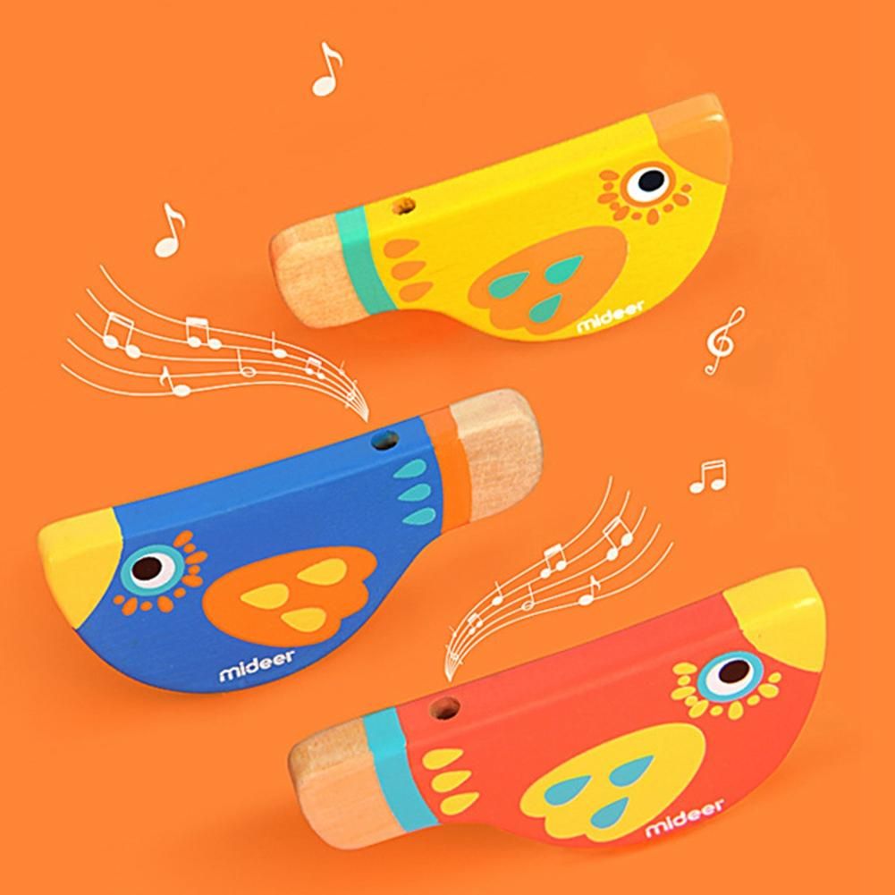 MiDeer Wooden Whistle Toy Baby Bird Whistling Boy Girl