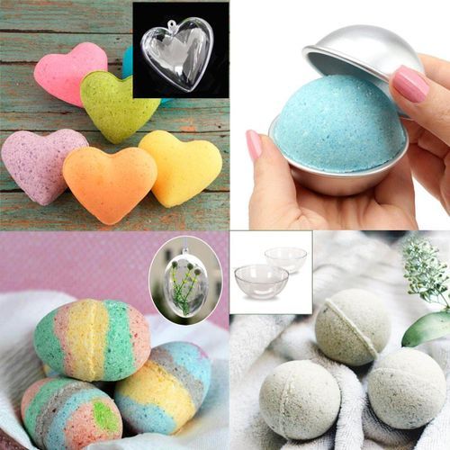 75 Pieces DIY Clear Plastic Bath Mold With 7cm Christmas Ball