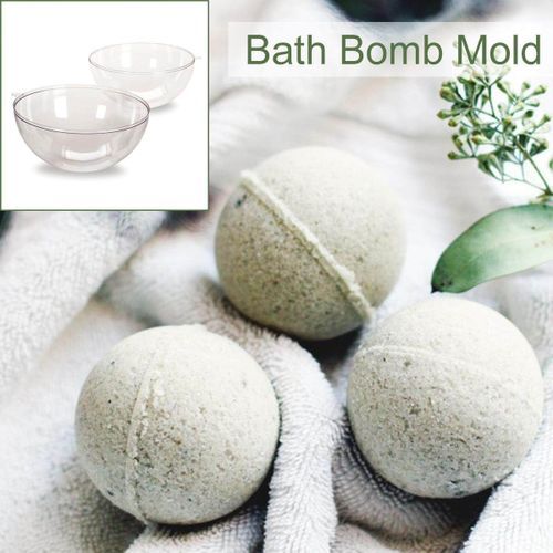 75 Pieces DIY Clear Plastic Bath Mold With 7cm Christmas Ball