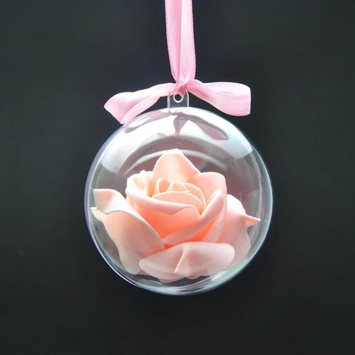 75 Pieces DIY Clear Plastic Bath Mold With 7cm Christmas Ball